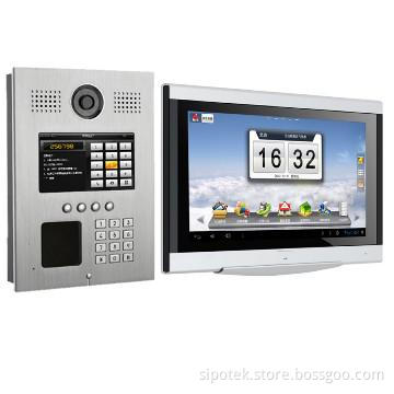 10 inch color TCP/IP video door phone with luxury aluminum wire drawin